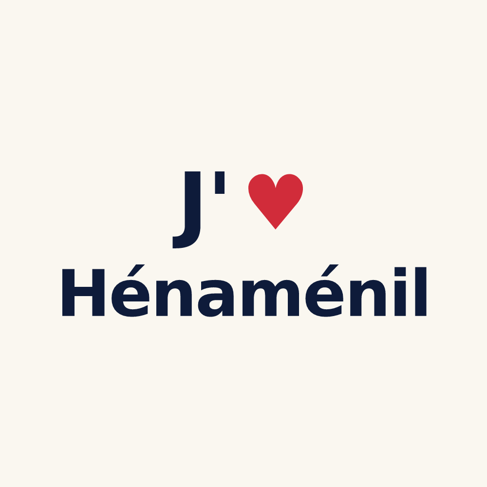 Tasse personnalisée Hénaménil — design « J'aime Hénaménil » imprimé sur la tasse