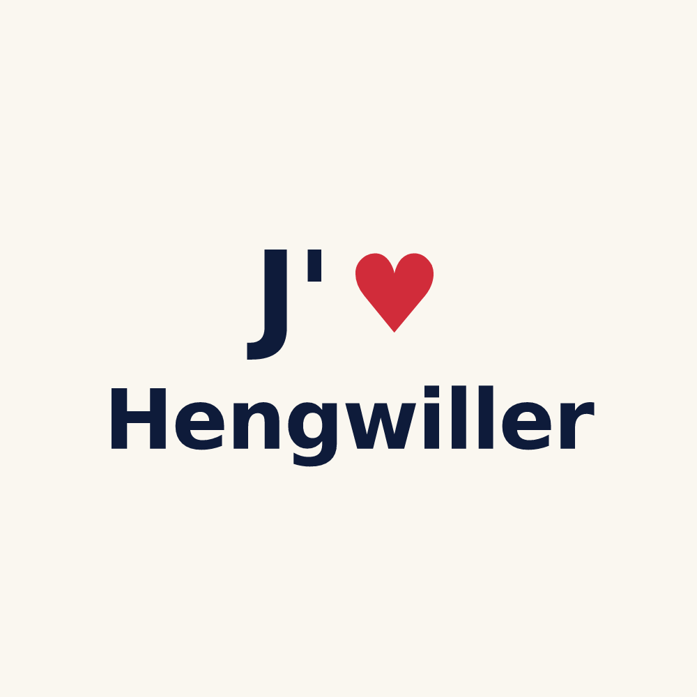 Tasse personnalisée Hengwiller — design J'aime Hengwiller