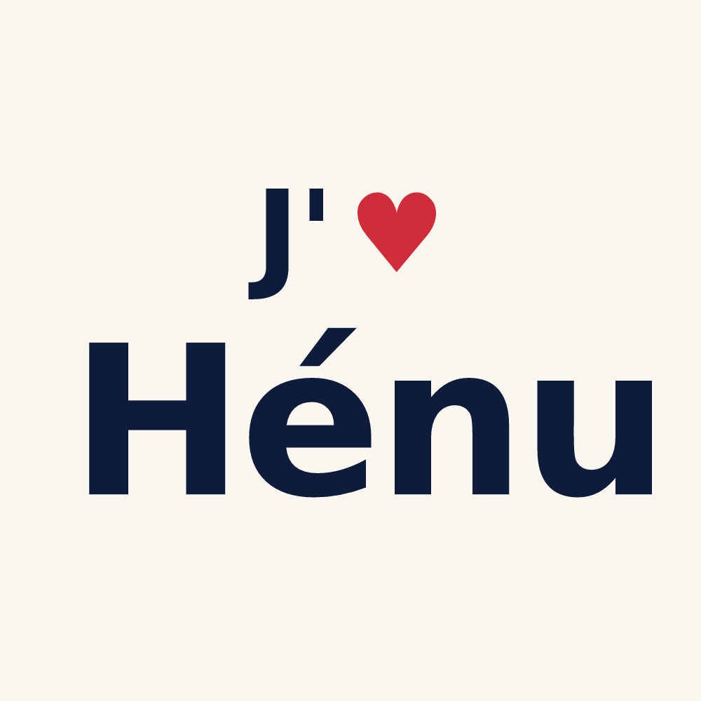 Tasse personnalisée Hénu — design J'aime Hénu