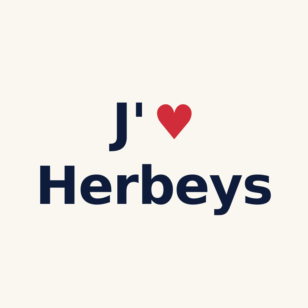 Tasse personnalisée Herbeys — design J'aime Herbeys