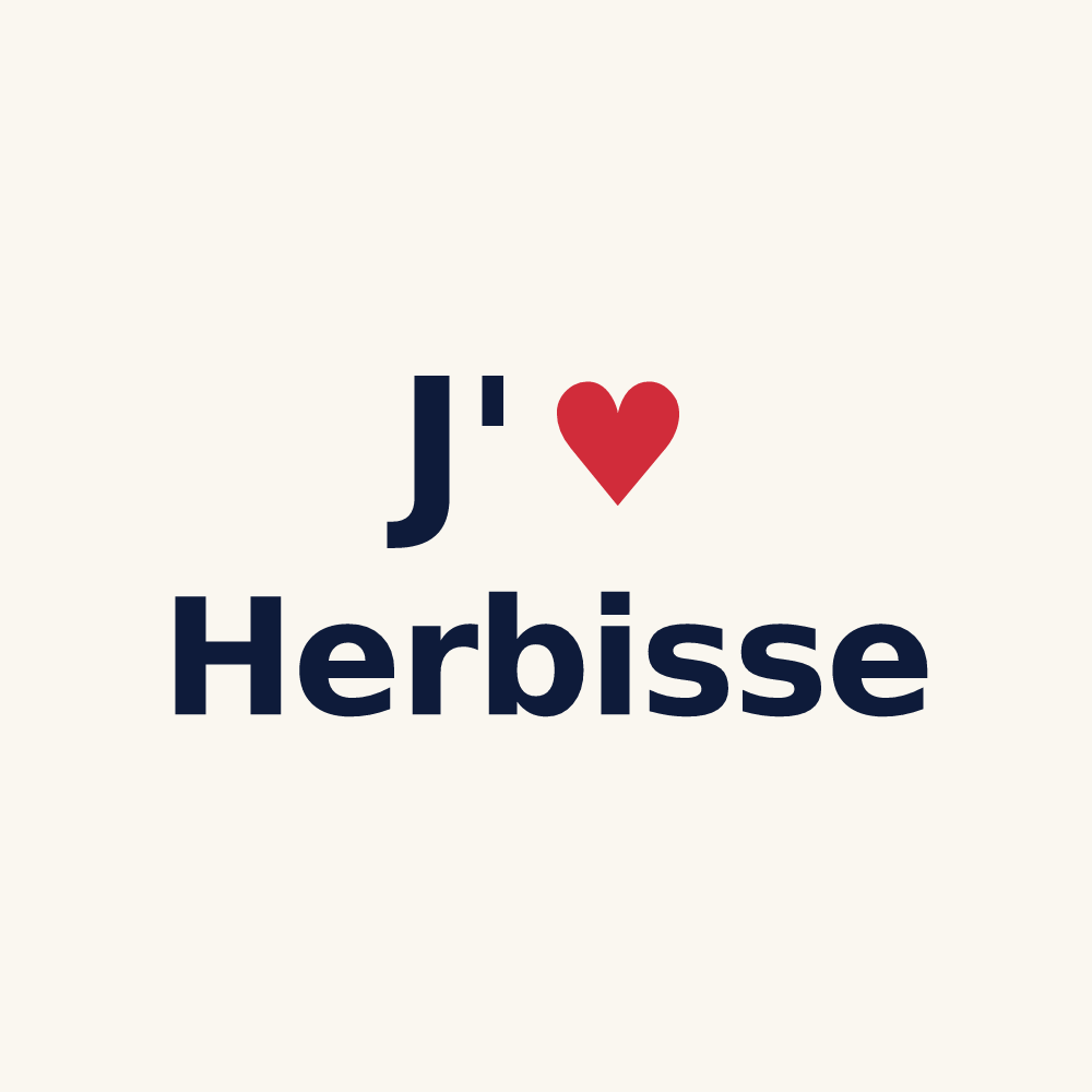 Tasse personnalisée Herbisse — design J'aime Herbisse