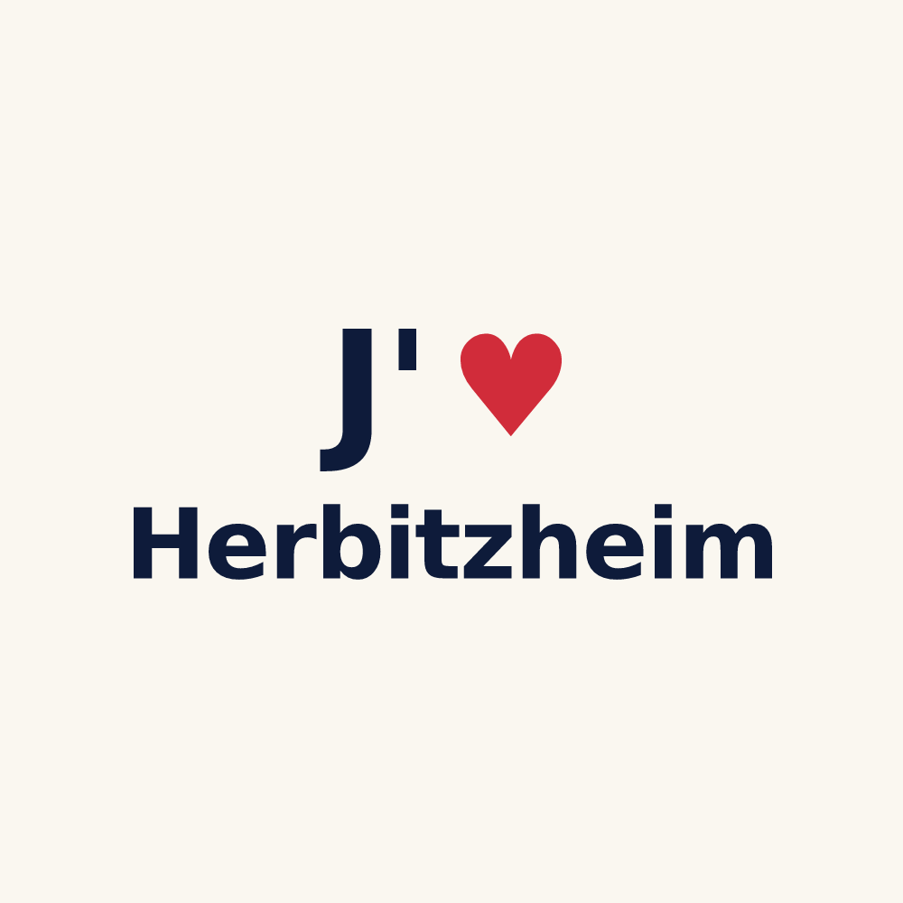 Tasse personnalisée Herbitzheim — design J'aime Herbitzheim