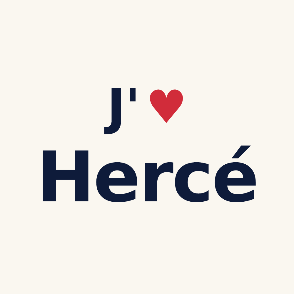 Tasse personnalisée Hercé — design J'aime Hercé