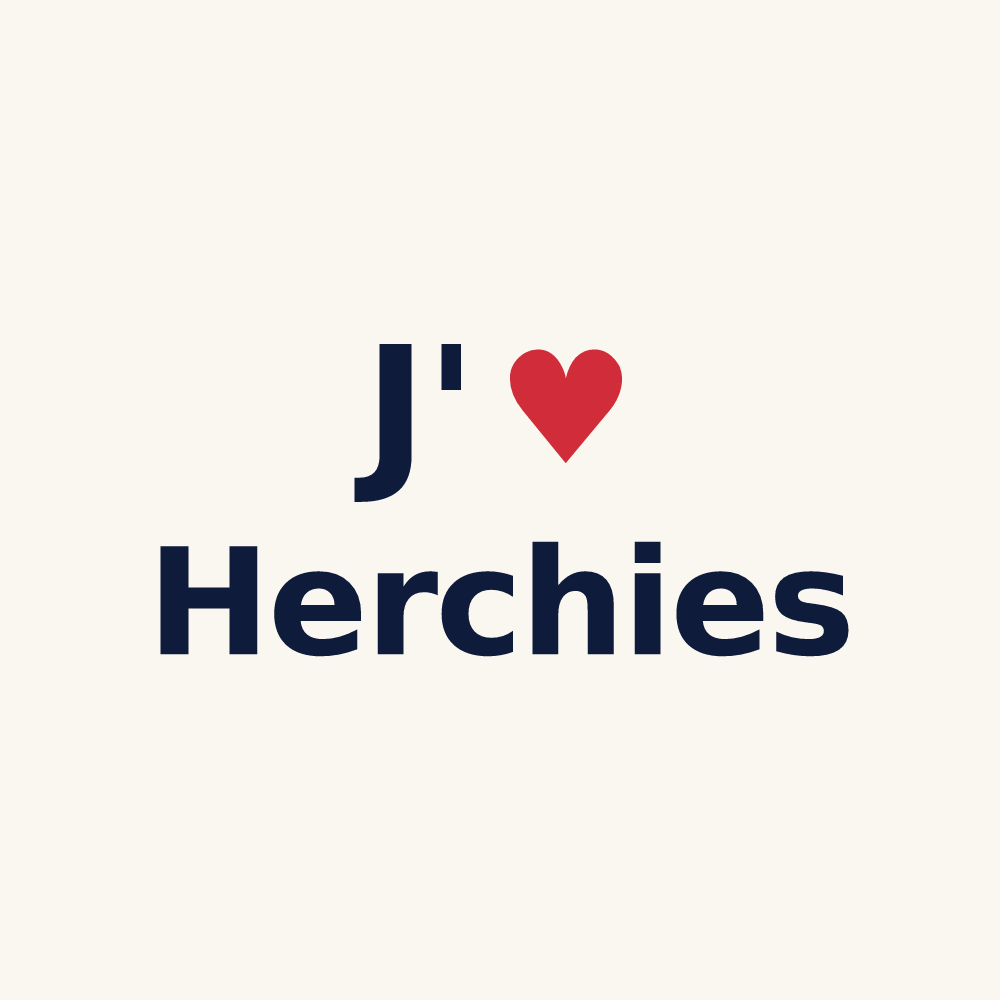 Tasse personnalisée Herchies — design J'aime Herchies
