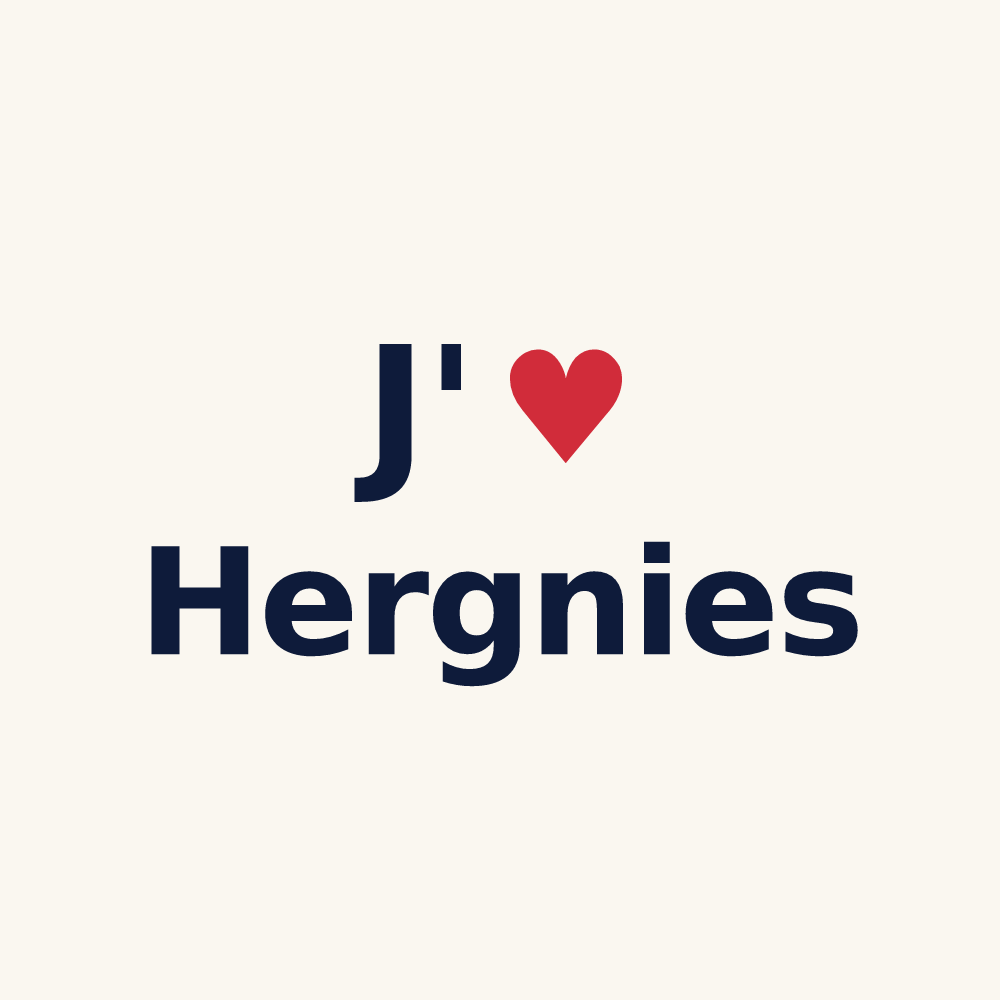 Tasse personnalisée Hergnies — design J'aime Hergnies