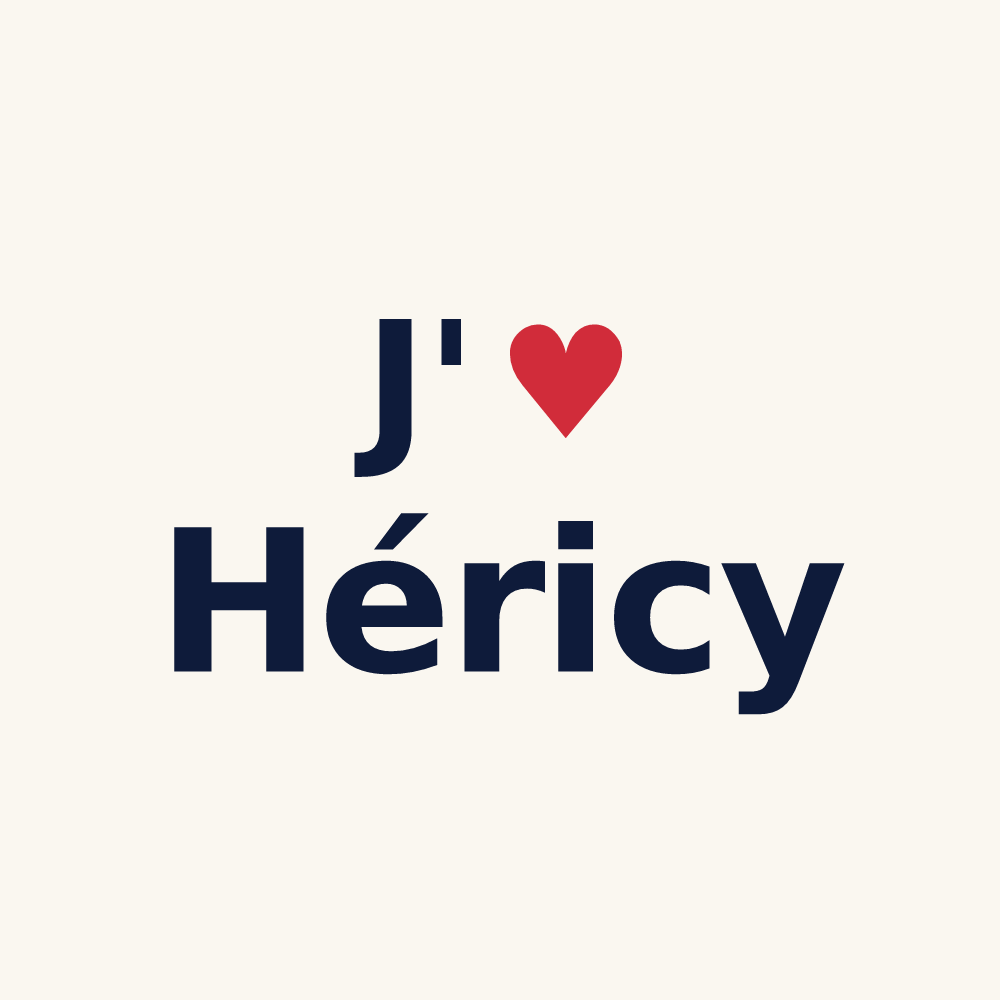 Tasse personnalisée Héricy — design « J'aime Héricy » imprimé sur la tasse