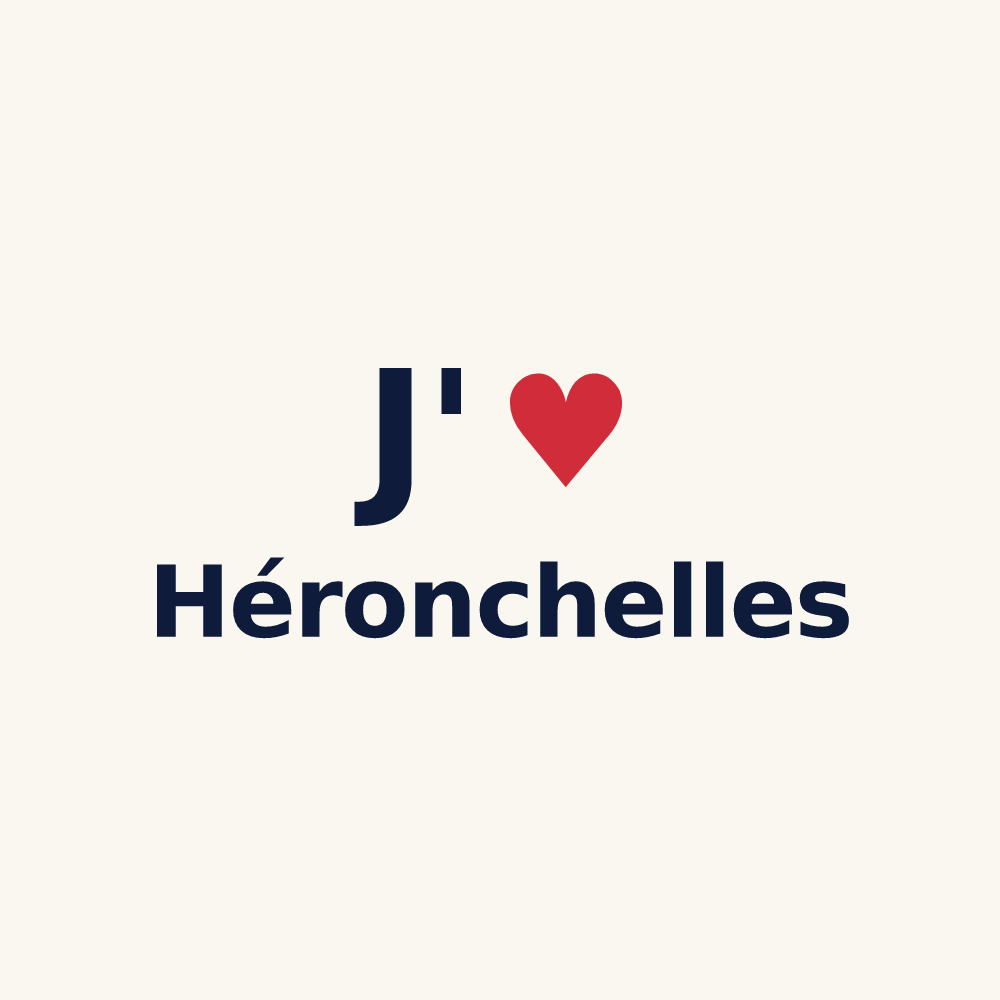 Tasse personnalisée Héronchelles — design J'aime Héronchelles
