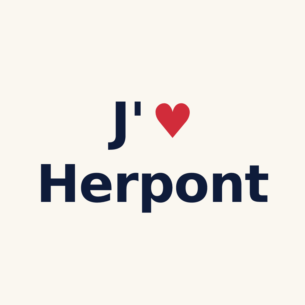 Tasse personnalisée Herpont — design J'aime Herpont
