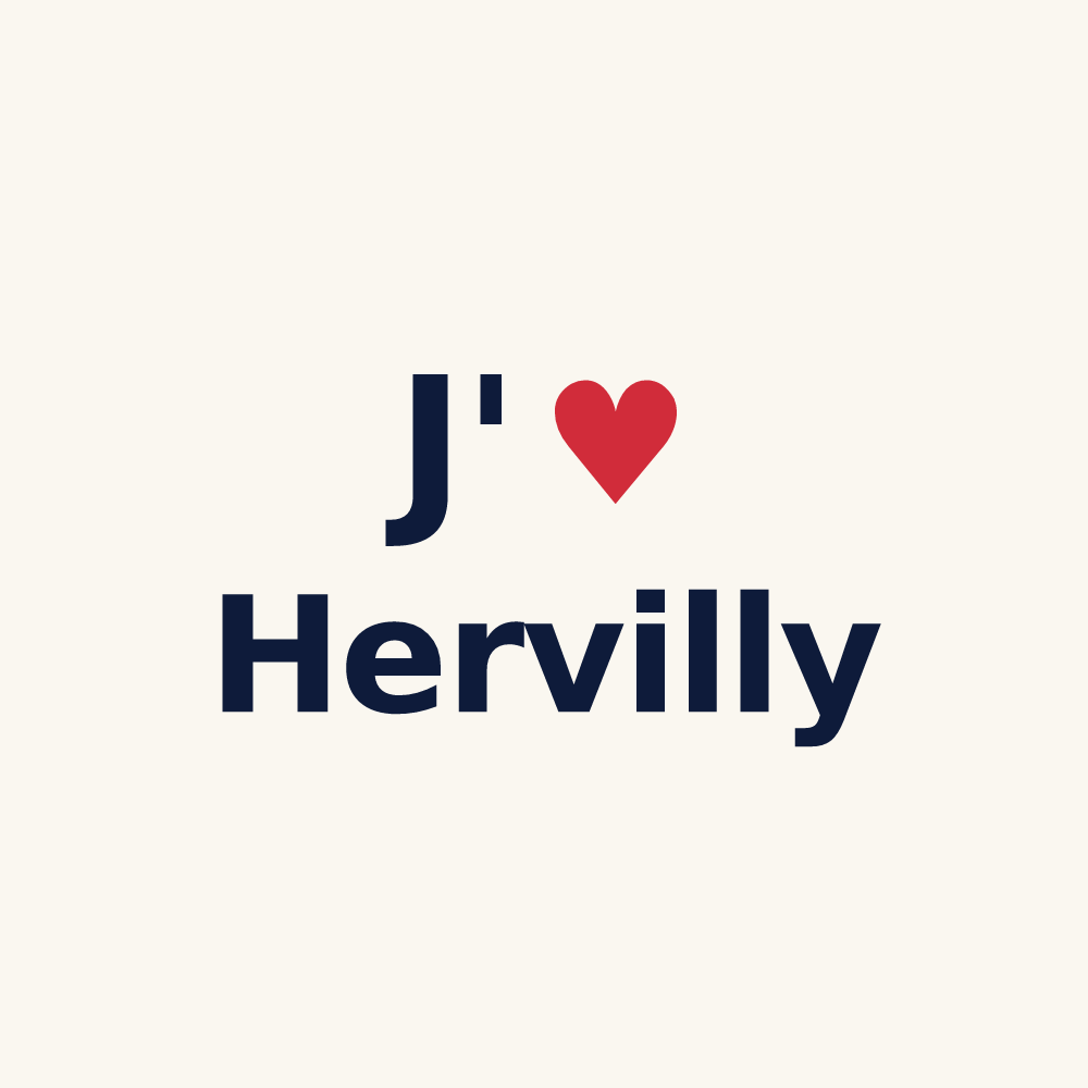 Tasse personnalisée Hervilly — design J'aime Hervilly