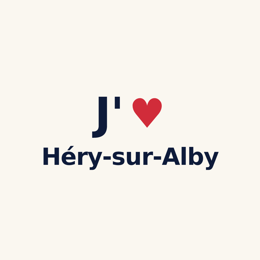 Tasse personnalisée Héry-sur-Alby — design J'aime Héry-sur-Alby