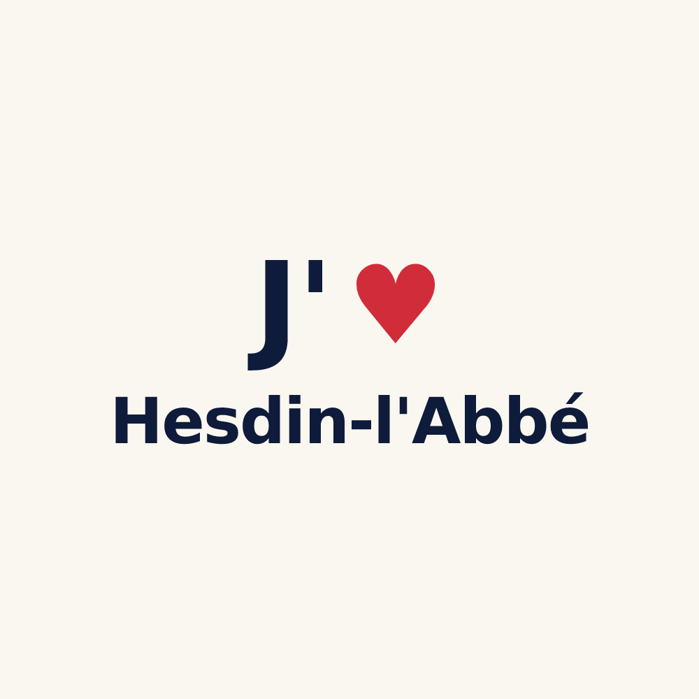 Tasse personnalisée Hesdin-l'Abbé — design J'aime Hesdin-l'Abbé