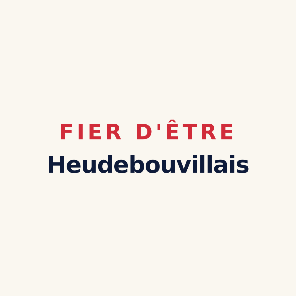 Tasse « Fier d'être Heudebouvillais » — design pour Heudebouville