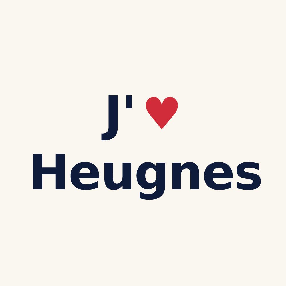 Tasse personnalisée Heugnes — design J'aime Heugnes