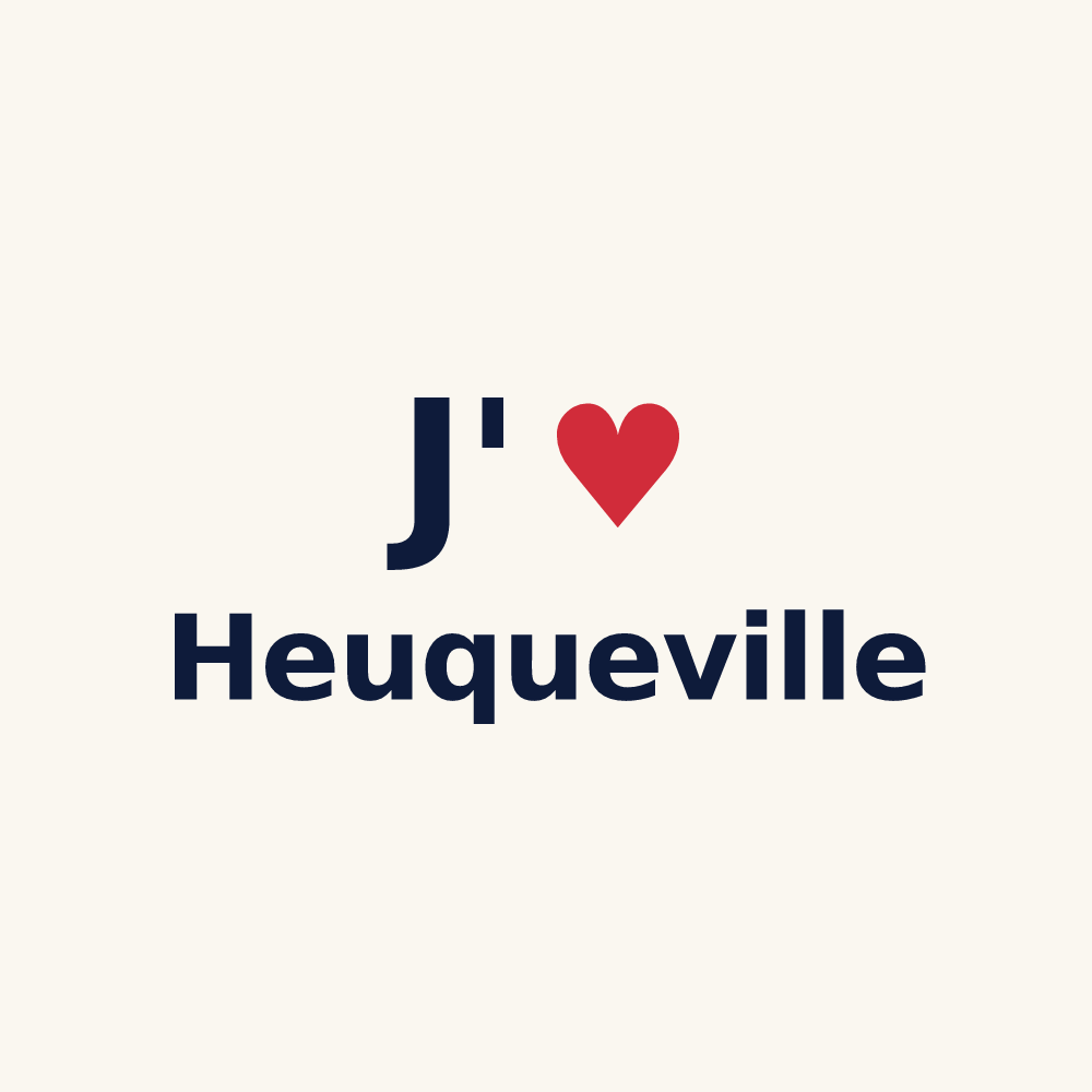 Tasse personnalisée Heuqueville — design J'aime Heuqueville