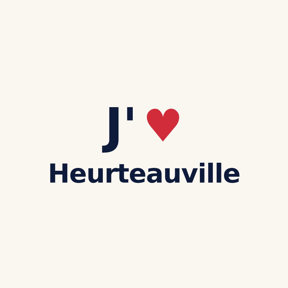 Tasse personnalisée Heurteauville — design J'aime Heurteauville