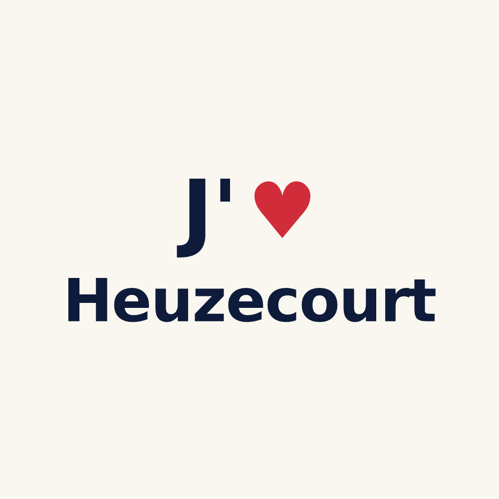 Tasse personnalisée Heuzecourt — design J'aime Heuzecourt