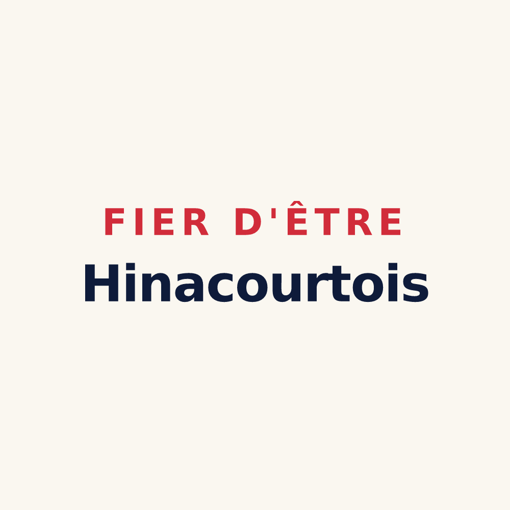Tasse « Fier d'être Hinacourtois » — design pour Hinacourt