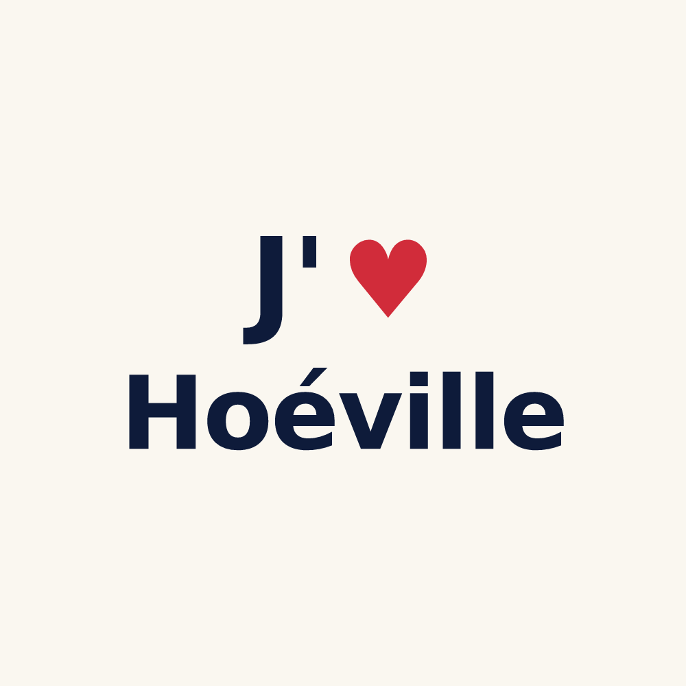 Tasse personnalisée Hoéville — design J'aime Hoéville