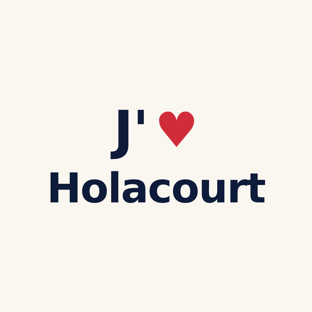 Tasse personnalisée Holacourt — design J'aime Holacourt