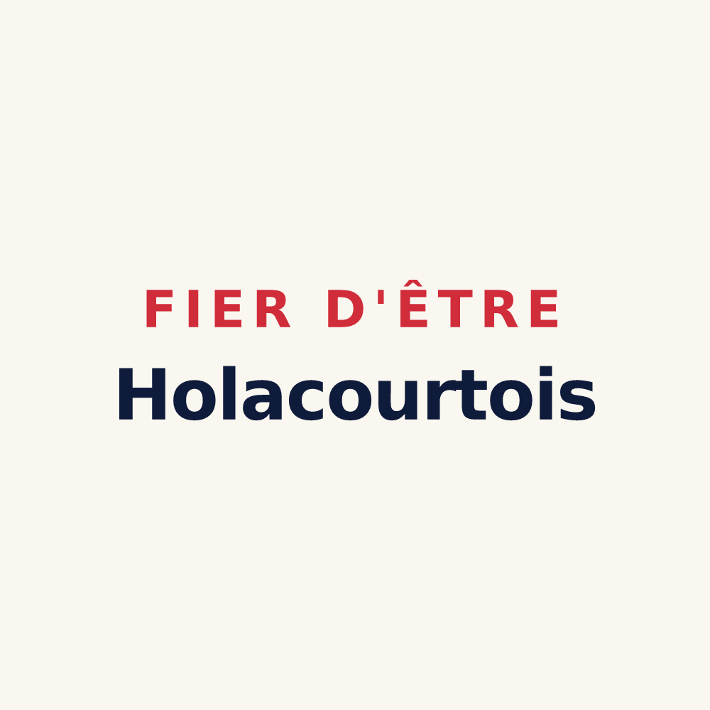 Tasse « Fier d'être Holacourtois » — design pour Holacourt