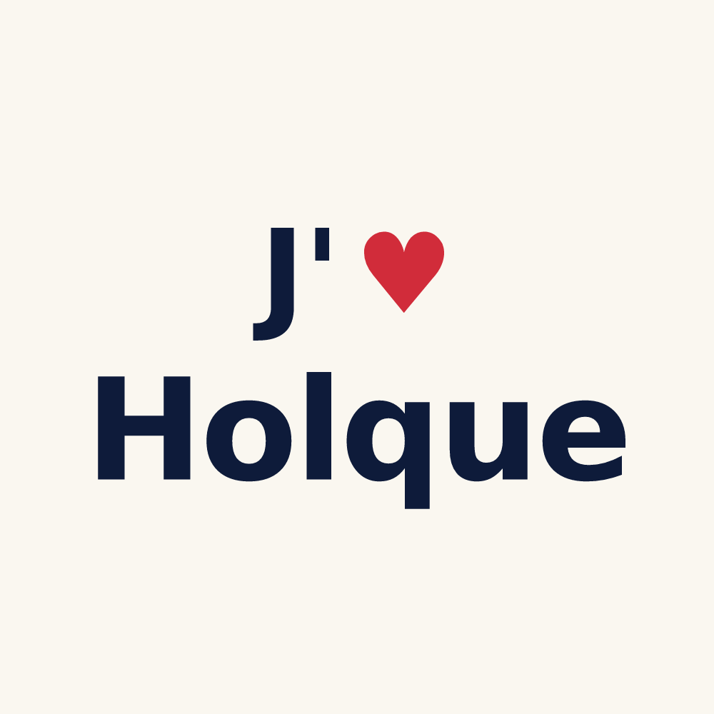 Tasse personnalisée Holque — design J'aime Holque