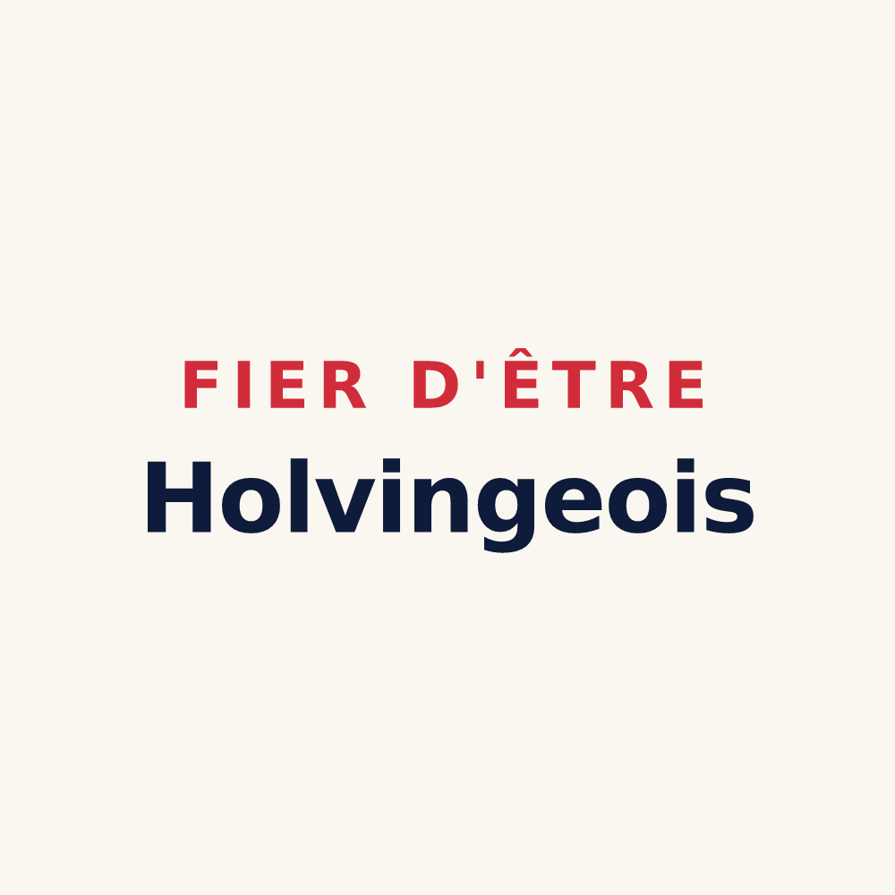 Tasse « Fier d'être Holvingeois » — design pour Holving