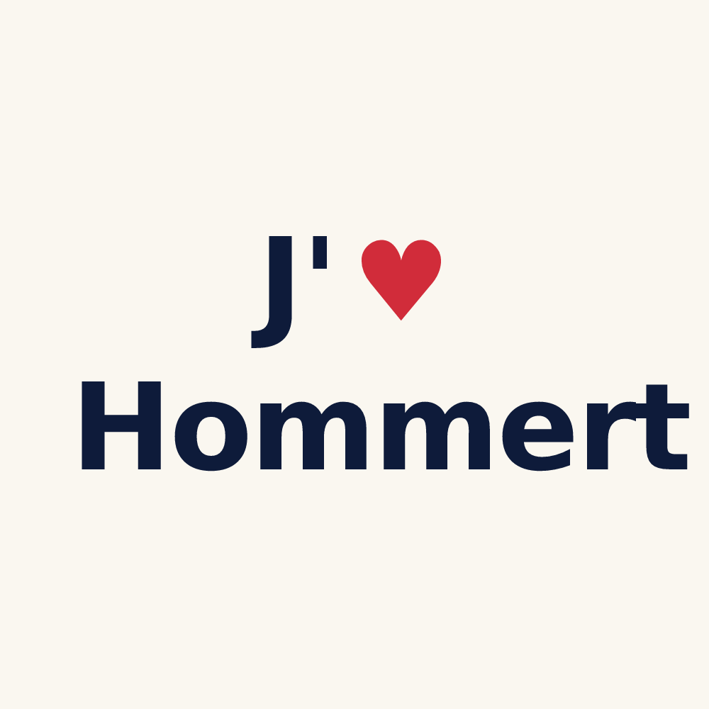 Tasse personnalisée Hommert — design J'aime Hommert