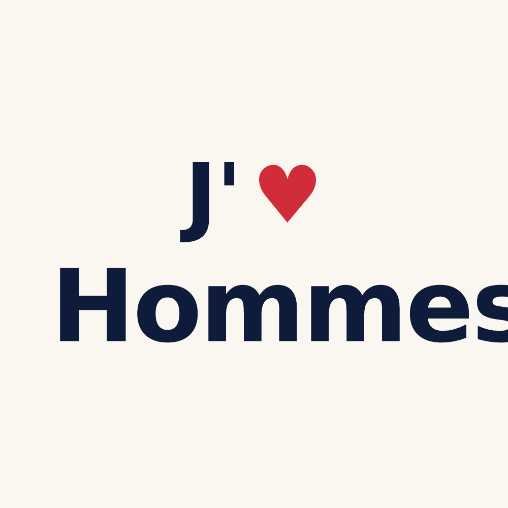 Tasse personnalisée Hommes — design J'aime Hommes