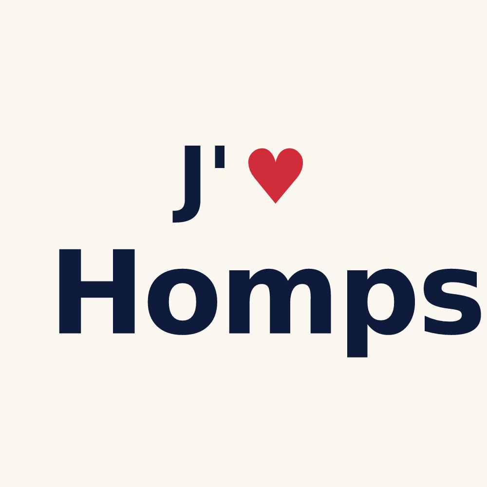 Tasse personnalisée Homps — design J'aime Homps