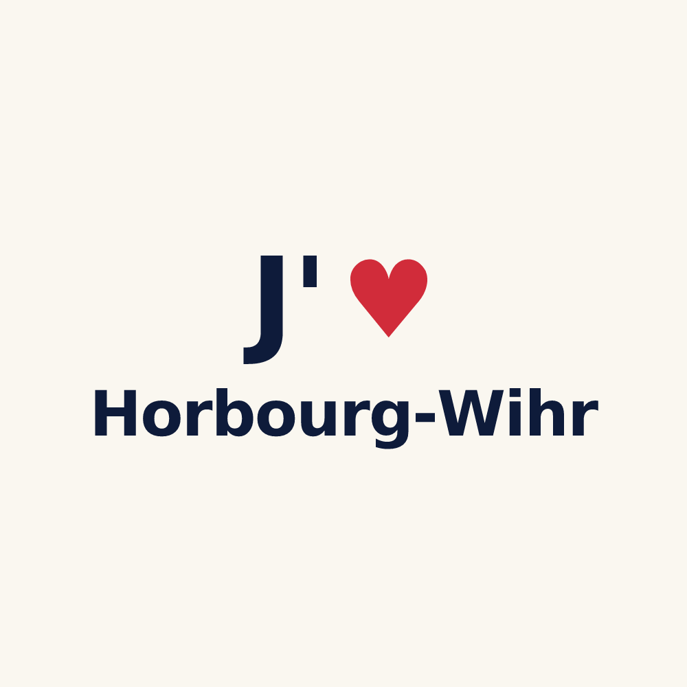 Tasse personnalisée Horbourg-Wihr — design « J'aime Horbourg-Wihr » imprimé sur la tasse