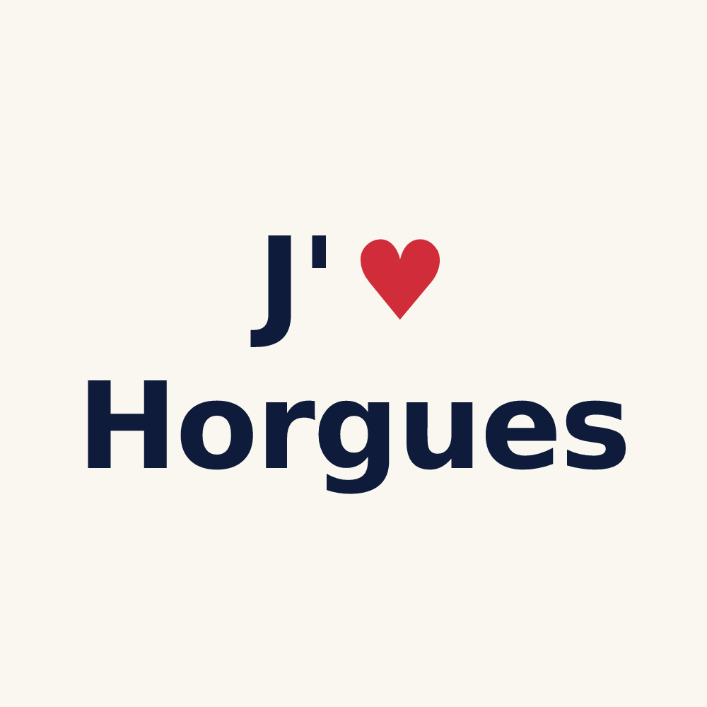 Tasse personnalisée Horgues — design J'aime Horgues