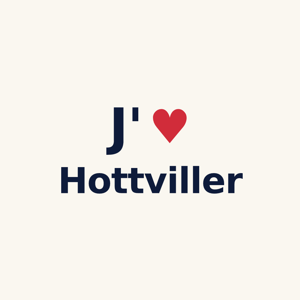 Tasse personnalisée Hottviller — design « J'aime Hottviller » imprimé sur la tasse