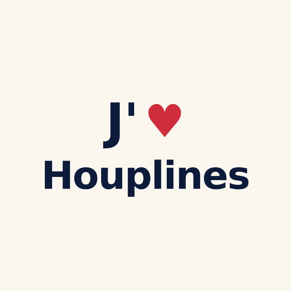 Tasse personnalisée Houplines — design « J'aime Houplines » imprimé sur la tasse