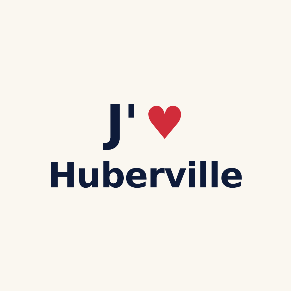 Tasse personnalisée Huberville — design J'aime Huberville