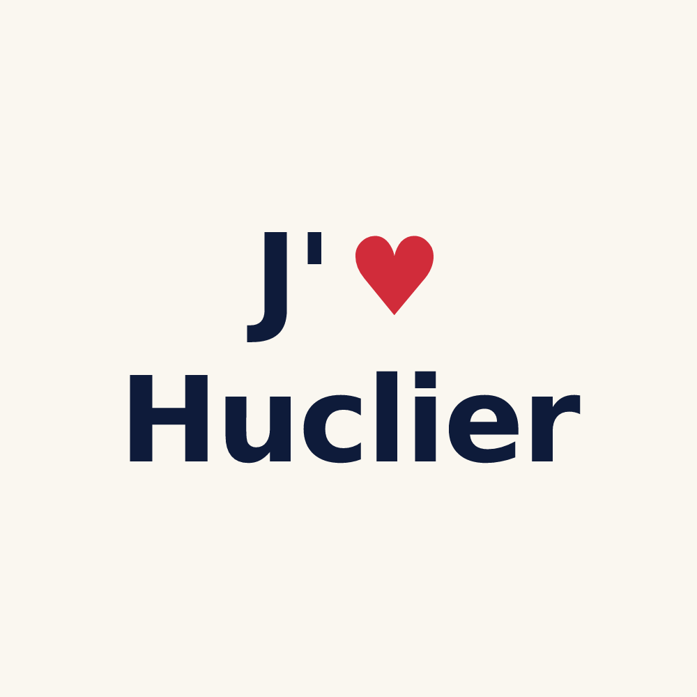 Tasse personnalisée Huclier — design J'aime Huclier