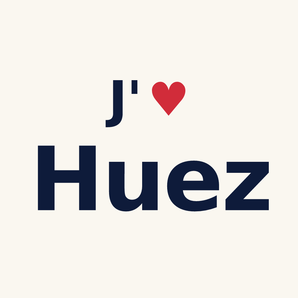 Tasse personnalisée Huez — design J'aime Huez