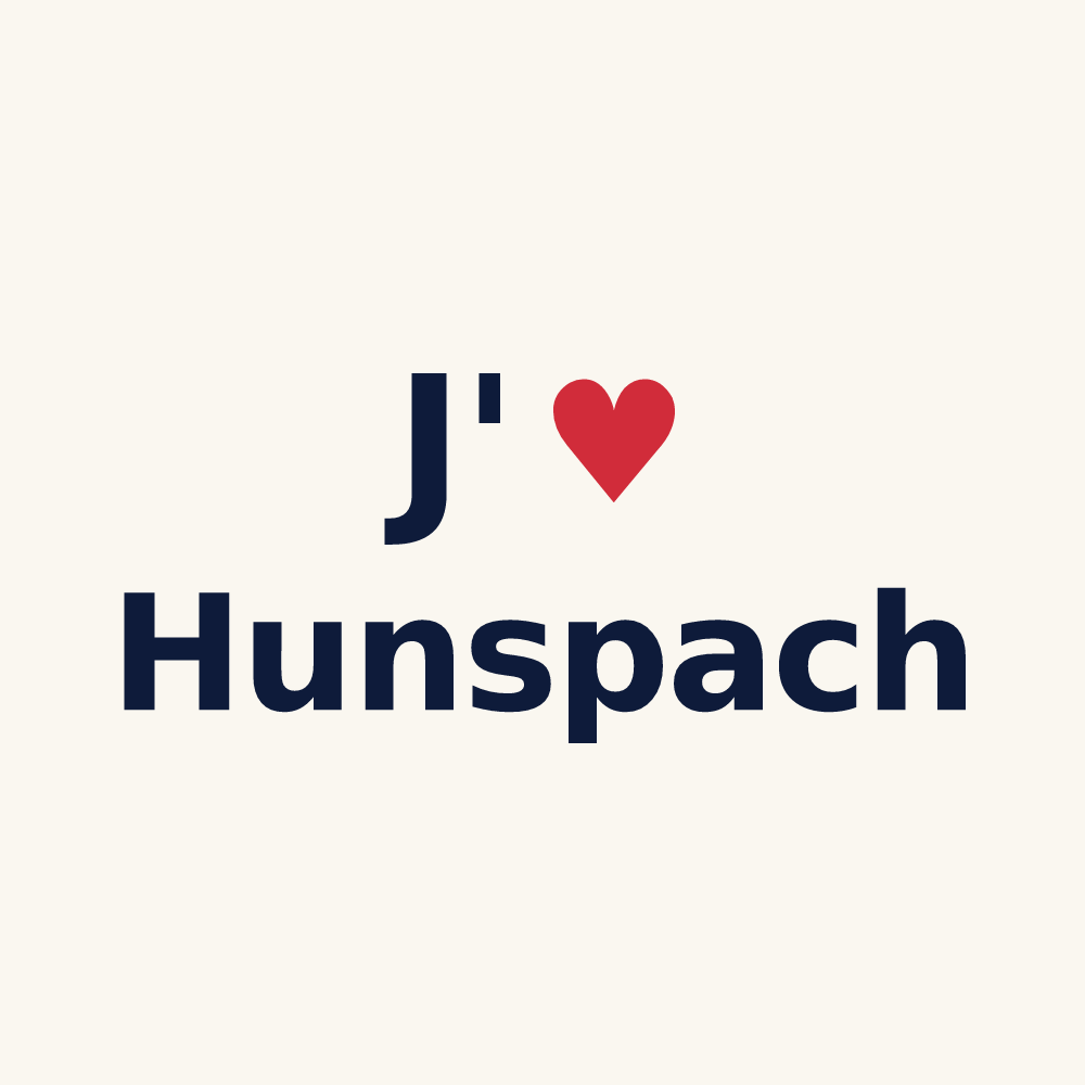 Tasse personnalisée Hunspach — design J'aime Hunspach