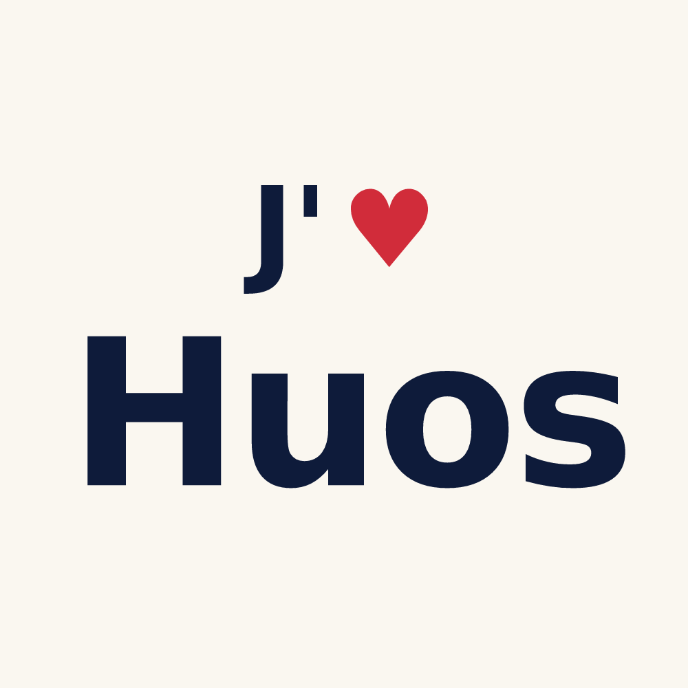 Tasse personnalisée Huos — design J'aime Huos