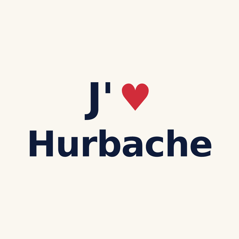 Tasse personnalisée Hurbache — design J'aime Hurbache