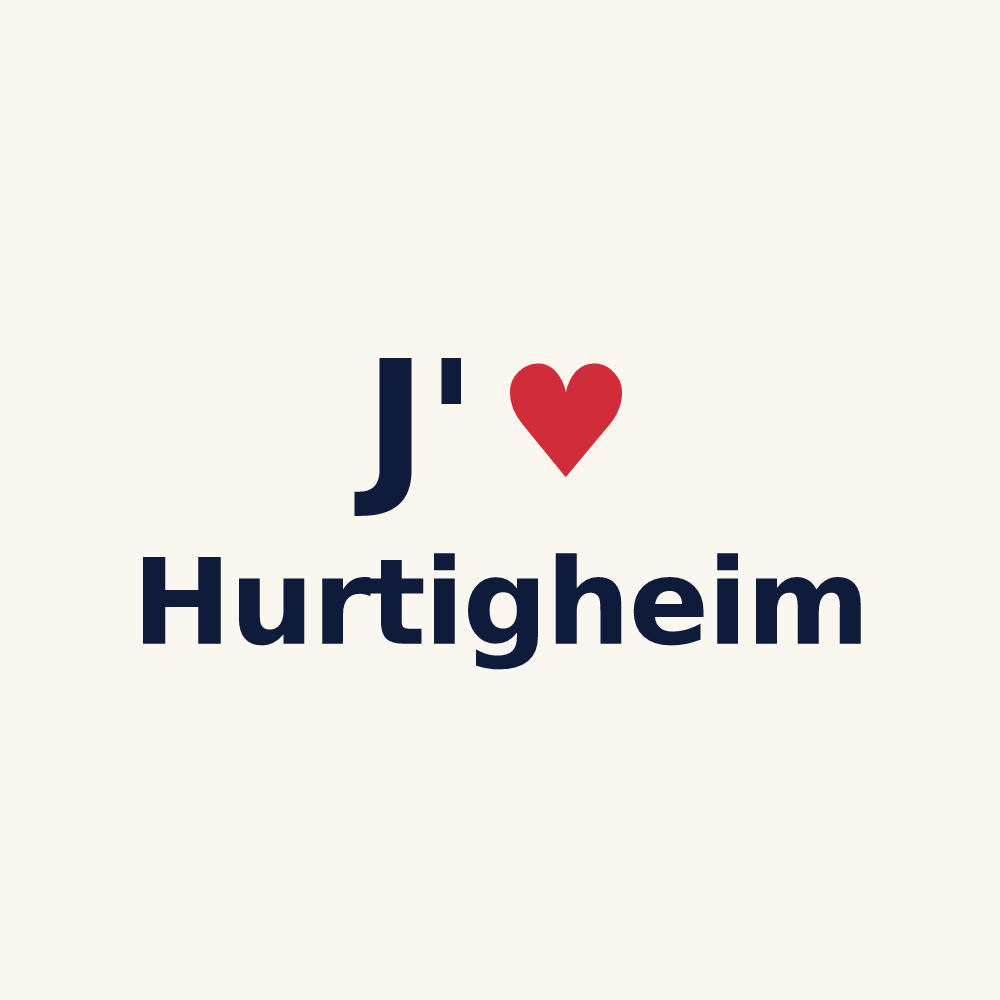 Tasse personnalisée Hurtigheim — design J'aime Hurtigheim