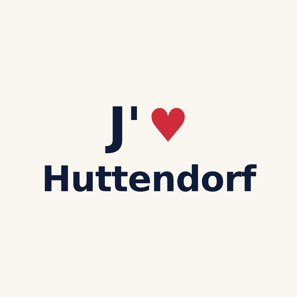 Tasse personnalisée Huttendorf — design J'aime Huttendorf