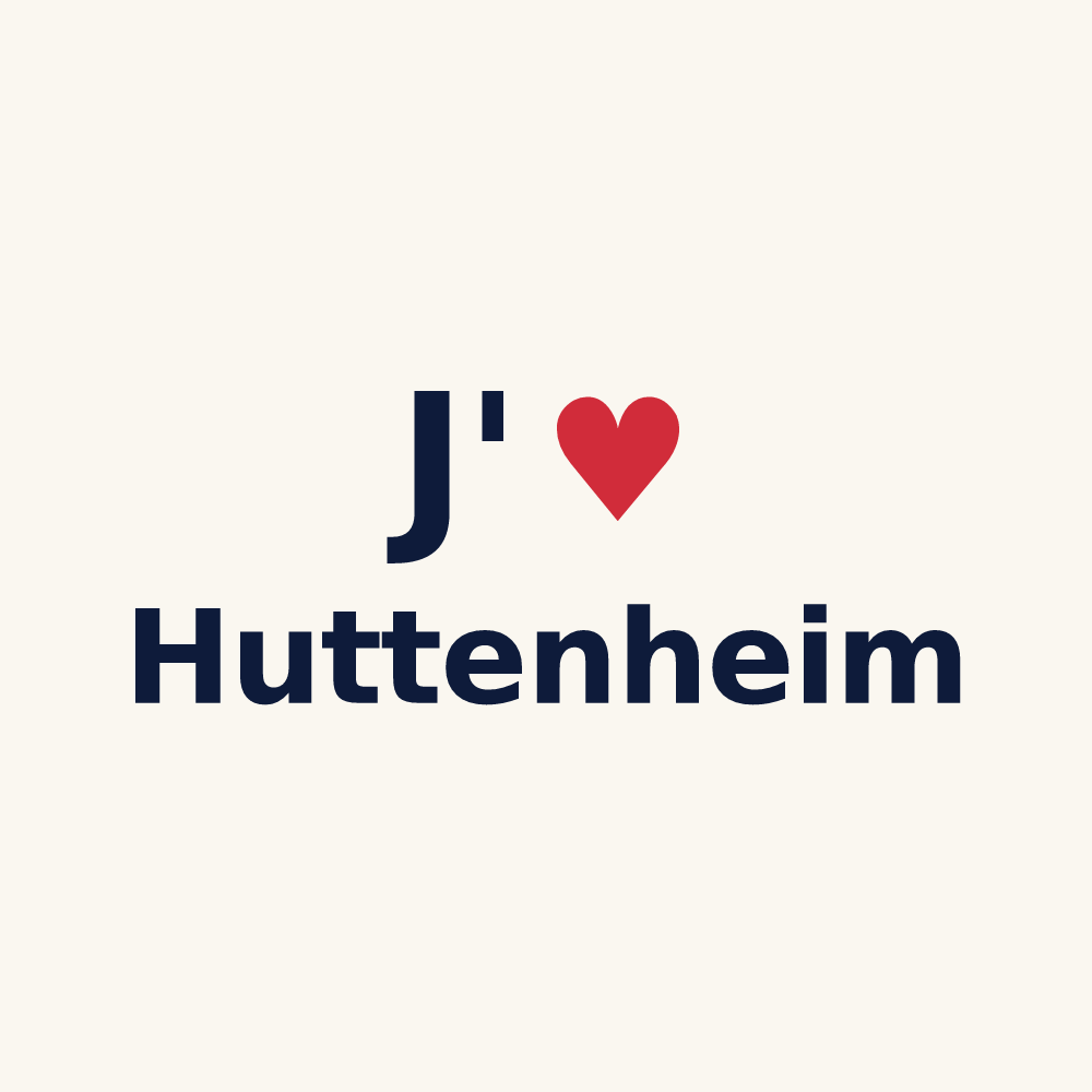 Tasse personnalisée Huttenheim — design J'aime Huttenheim