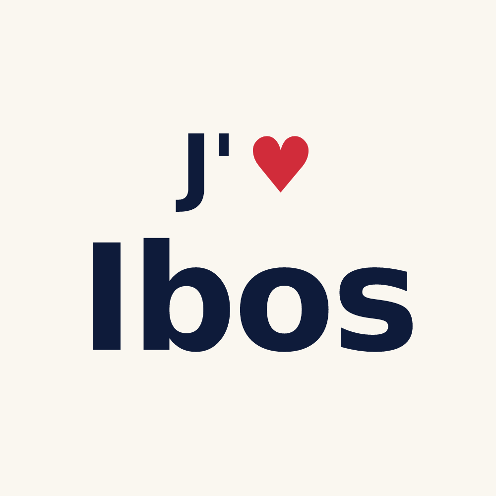 Tasse personnalisée Ibos — design J'aime Ibos