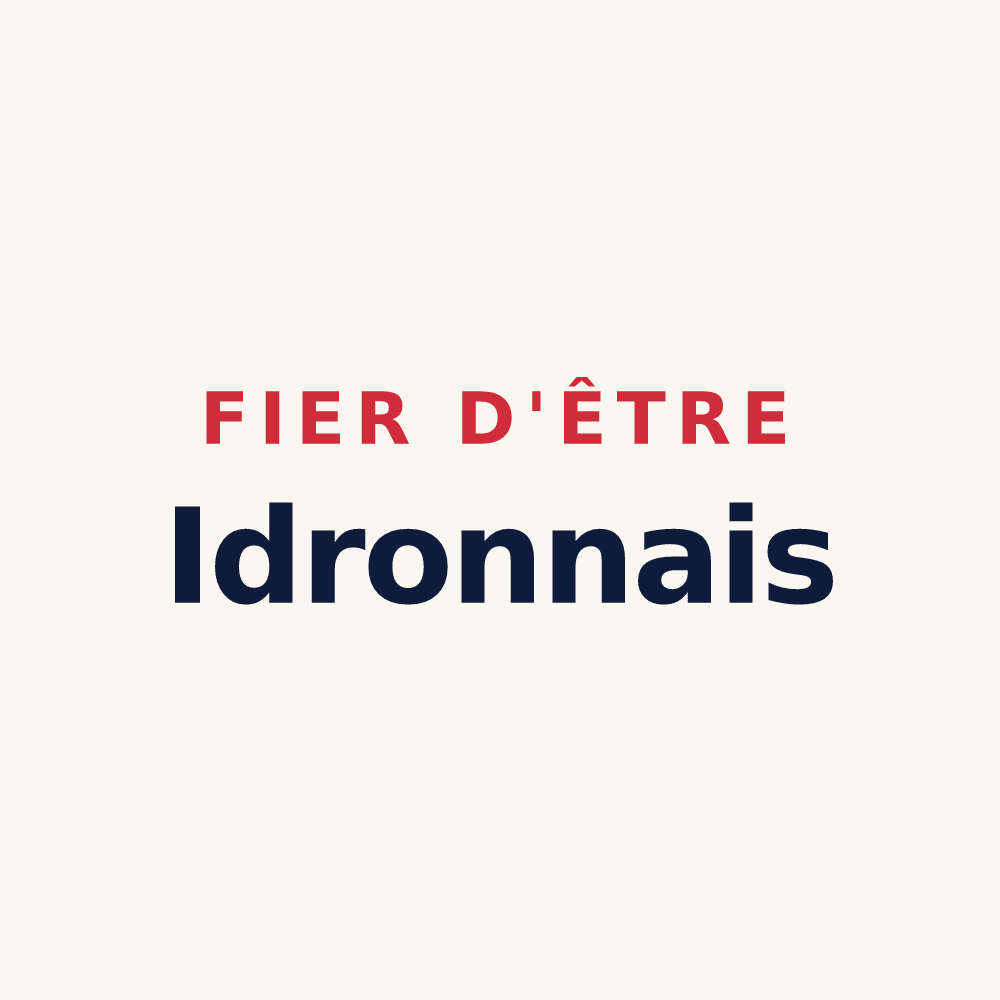 Tasse « Fier d'être Idronnais » — design pour Idron