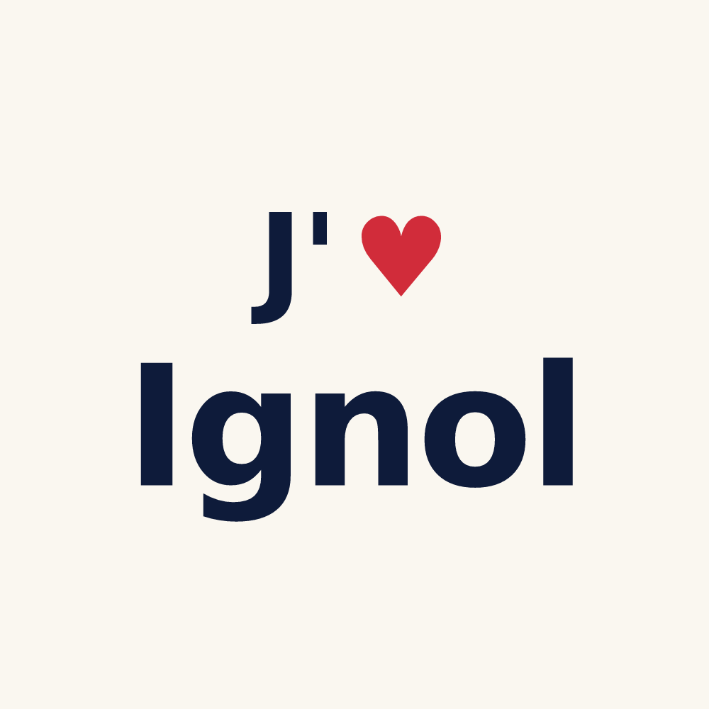 Tasse personnalisée Ignol — design J'aime Ignol