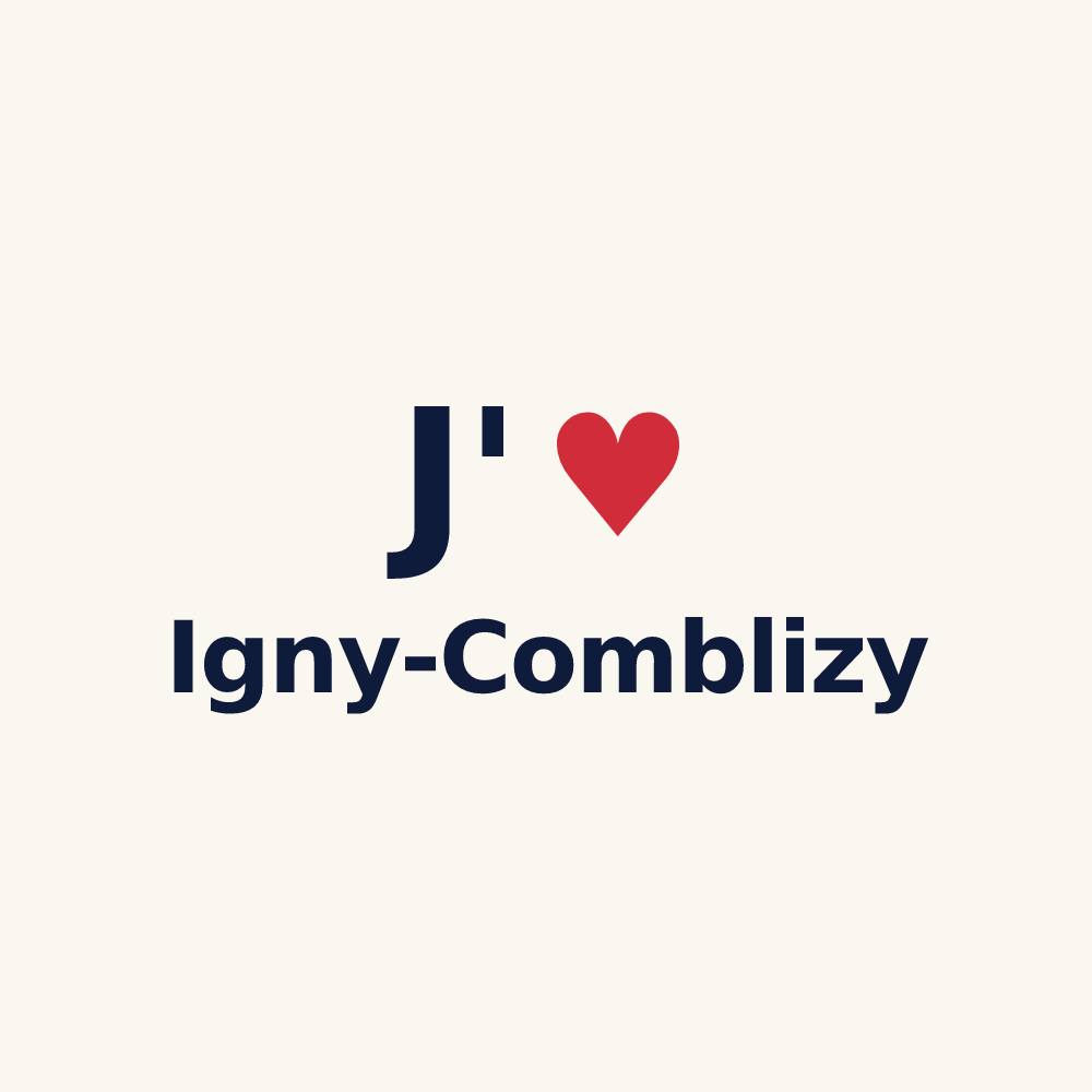 Tasse personnalisée Igny-Comblizy — design J'aime Igny-Comblizy