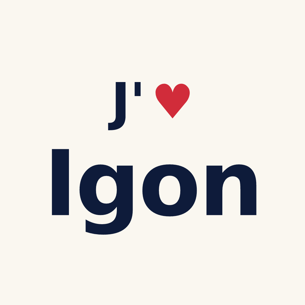 Tasse personnalisée Igon — design J'aime Igon