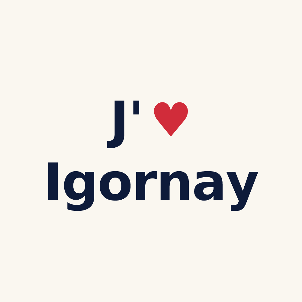 Tasse personnalisée Igornay — design J'aime Igornay