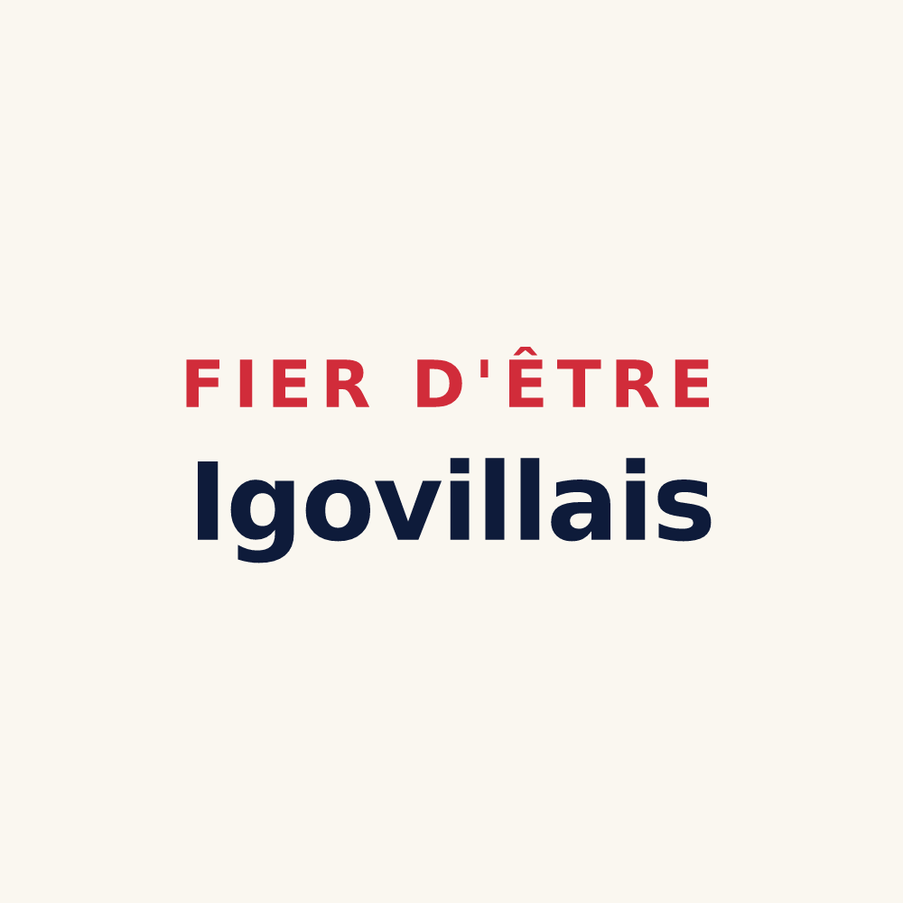 Tasse « Fier d'être Igovillais » — design pour Igoville