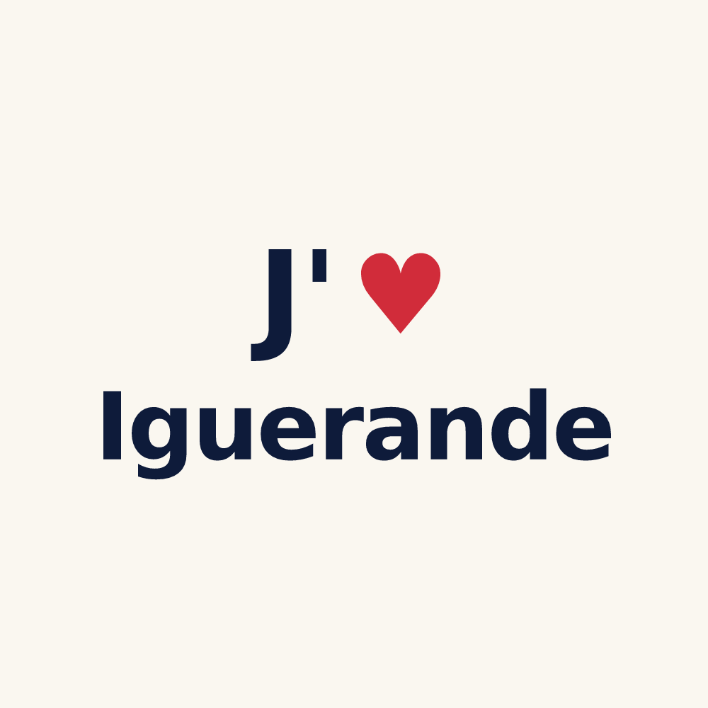 Tasse personnalisée Iguerande — design J'aime Iguerande